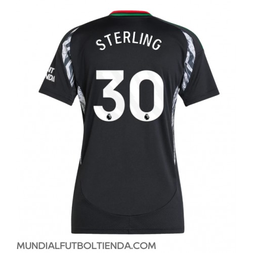 Camiseta Arsenal Raheem Sterling #30 Segunda Equipación Replica 2024-25 para mujer mangas cortas